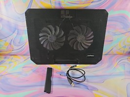 LotFancy Laptop Cooling Pad, Black (Includes USB) Read - $11.99