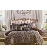New Marquis Waterford Benjamin Brown Blue Teal Jacquard King Comforter S... - $332.50