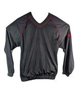 FOOTJOY Pullover Light Rain Jacket Black Red Windbreaker Mens Medium Pin... - $33.76