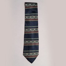 Stafford Men Dress Neckware Blue Silk Tie 4&quot; wide 58&quot; long - £9.30 GBP