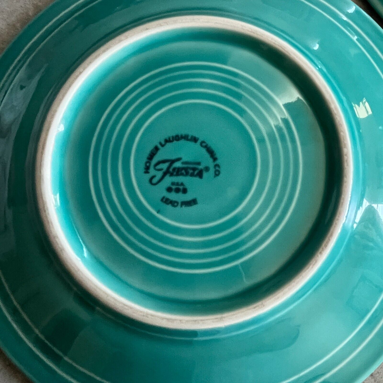 Fiestaware Fiesta Home Laughlin Salad (2) Plates Turquoise Lead Free 7" Item image 3