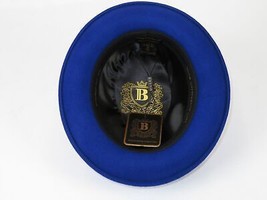 Men Bruno Capelo Hat Australian Wool Crushable Fedora Giovani Un108 Royal Blue image 2
