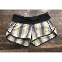 Lululemon Size 2 Gray &amp; Lime Briefed Athletic Run Speed Shorts - $22.22