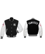 Varsity Letterman NY Yankees Black and White Jacket - $129.99