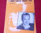 I Didn&#39;t Know About You VTG Sheet Music 1944 Duke Ellington Bob Russell ... - £6.31 GBP