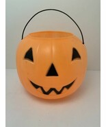 Vintage Blow Mold Halloween Bucket Jack O Lantern Pumpkin Trick Or Treat - €17,15 EUR