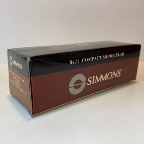 Rare NOS Simmons 8x21 Compact Monocular Model 801147 Black Rubber Field ... - $19.80
