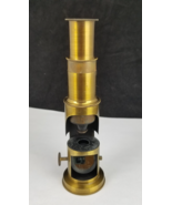 Antique Brass Field Microscope Portable small vintage - $1,196.30 MXN