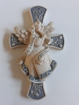 Vintage 2001 Sarah’s Angels Cross Figurine 30368 Wall Decor Christmas Ornament - £9.69 GBP