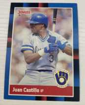 1988 Donruss Juan Castillo #363 Milwaukee Brewers Baseball Card - £1.87 GBP