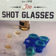 Frozen Shot Glass Molds Ice Shot Glasses Boxed New Makes 4 Giftable Buxton - $12.56