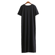 Plus Size Summer Dresses Women  Bodycon Maxi Tshirt Dress Vintage Casual Wrap ag - £57.53 GBP
