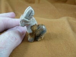 (Y-BUR-568) tan Jasper BURRO donkey LITTLE mule gemstone FIGURINE stone ... - $15.79