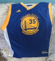 Golden State Warriors Kevin DURANT Adidas NBA Basketball Jersey Used Youth L - £16.52 GBP