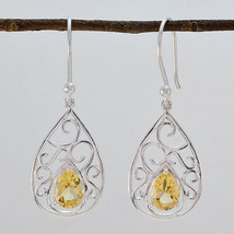 delicate Citrine 925 Sterling Silver Yellow genuine jewellery CA gift - £21.94 GBP