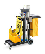 Houseables Cleaning Cart, Janitorial Cart, Cleaning Carts on Wheels, Com... - $10,947.19 MXN