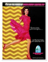 L&#39;eggs Sheer Energy Control Top Pantyhose Vintage 1985 Print Magazine Ad - £7.75 GBP