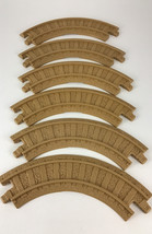 GeoTrax Rail &amp; Road System Replacement Track Pieces Brown Tan Dirt 6pc Lot J9 - £13.41 GBP