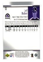 2007 Upper Deck #13 Jeff Baker Colorado Rockies - £3.93 GBP