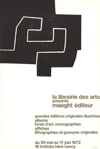 EDUARDO CHILLIDA La Librairie des Arts 30&quot; x 20&quot; Lithograph 1972 Abstrac... - $2,545.87 MXN