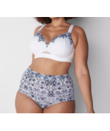 Lane Bryant CACIQUE Balconette Bra BLUE PAISLEY Size 38H 36I 40G 42F NeW - $53.96