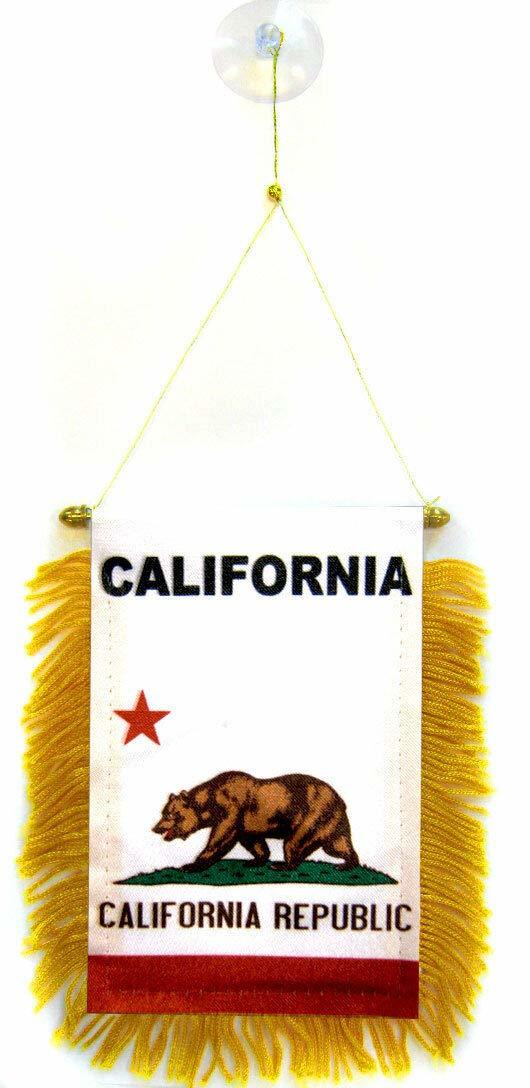 State of California Mini Flag 4&quot;x6&quot; Window Banner w/suction cup - $2.88