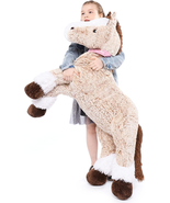 Tezituor 4Ft Giant Horse Stuffed Animals, 47 Inch Soft Horse Plush Huggi... - £53.98 GBP