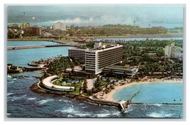 Caribe Hilton Hotel Aerial View San Juan Puerto Rico PR UNP Chrome Postcard R11 - £1.51 GBP