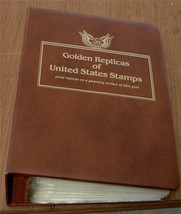 Nice Collection of 62 Gold Replica Collectible Stamps, 22 Karat Gold, 19... - $247.49