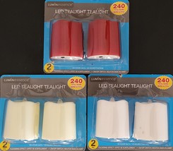 Flickering LED Votive-Tealight Candles 1.75”Hx1.5”D 120 Hours 2Pk, Select: Color - £2.32 GBP+