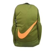 Nike Brasilia Kids Backpack School Bag 18L Olive Orange NEW DV9436-368 - £27.85 GBP
