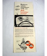 1954 AC Fuel and Vacuum Booster Pump Ad General Motors - $172.66 MXN