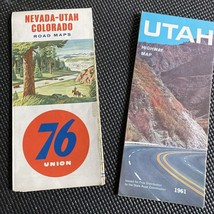 1956 Union 76 Road Map of Nevada Utah Colorado + 1961 Utah Map Travel Ro... - $10.00