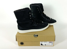 NEW UGG Starlyn Black Sheepskin High Top Ankle Sneaker Boots US 6  EU 37 NIB - £77.19 GBP