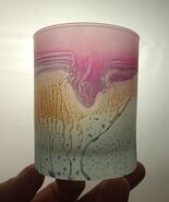 Hebron Rueven Frosted Juice Glasses, Hand-Blown Art Glass, Quantity Disc... - $33.36 CAD