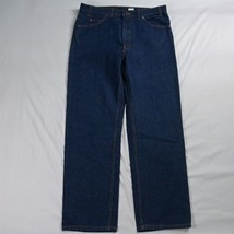 Vtg 1996 Levis 38 x 30 505 Regular Fit Straight Leg Dark Rinse Denim Jeans - £26.97 GBP
