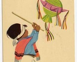 Little Boy Swinging at Pinata Postcard Mexico Typical Views 1964 - £7.91 GBP