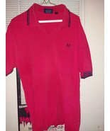 VTG Fred Perry Red/Blue Shirt XL Mod Skinhead Lonsdale Brutus Ben Sherman - $22.99