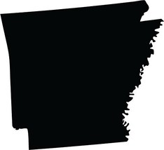 Picniva Black Arkansas AR map Car Vinyl Decal Sticker Laptop, Ipad, Wind... - $3.91