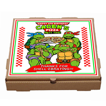 Personalized Teenage Mutant Ninja Turtle Pizza box label - Digital - $5.00