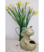 White Ceramic Rabbit Bunny Succulent Air Plant Cactus Indoor Planter Vin... - £19.74 GBP