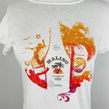 Islands Malibu Caribbean Imported Rum Coconut Liqueur Ladies M White T-Shirt - £28.66 GBP