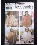 Simplicity Accessories Pattern 5330 Misses Capes &amp; Ponchos Size A Small ... - £4.32 GBP
