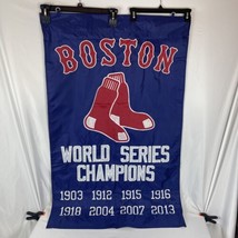 BOSTON RED SOX  EMBROIDERED 44” X 28” BANNER WORLD SERIES CHAMPIONS 1903... - $28.01