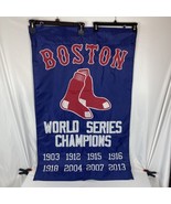 BOSTON RED SOX  EMBROIDERED 44” X 28” BANNER WORLD SERIES CHAMPIONS 1903... - £22.02 GBP