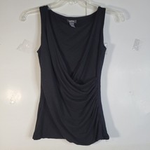 Womens Kenneth Cole Reactions Side Gathered draped Tank Size small Black - £14.80 GBP