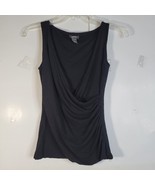 Womens Kenneth Cole Reactions Side Gathered draped Tank Size small Black - £14.58 GBP