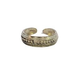Vintage Sterling Silver AGM Ladies Jewelry Resizable Toe Pinkie Ring siz... - $31.68