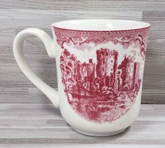 Johnson Brothers &quot;Ragland Castle in 1792&quot; 8 oz. Coffee Mug Cup Cranberry Red - £14.08 GBP