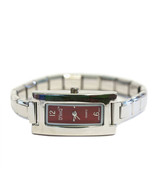 Red Rectangle Italian Charm Watch - Trendy 90s Jewelry Bracelet WW111red - $15.72